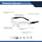 Ge Safety Glasses, Anti-Scratch, Clear Lens, Gray/Blue Frame GE202C - alternate 2